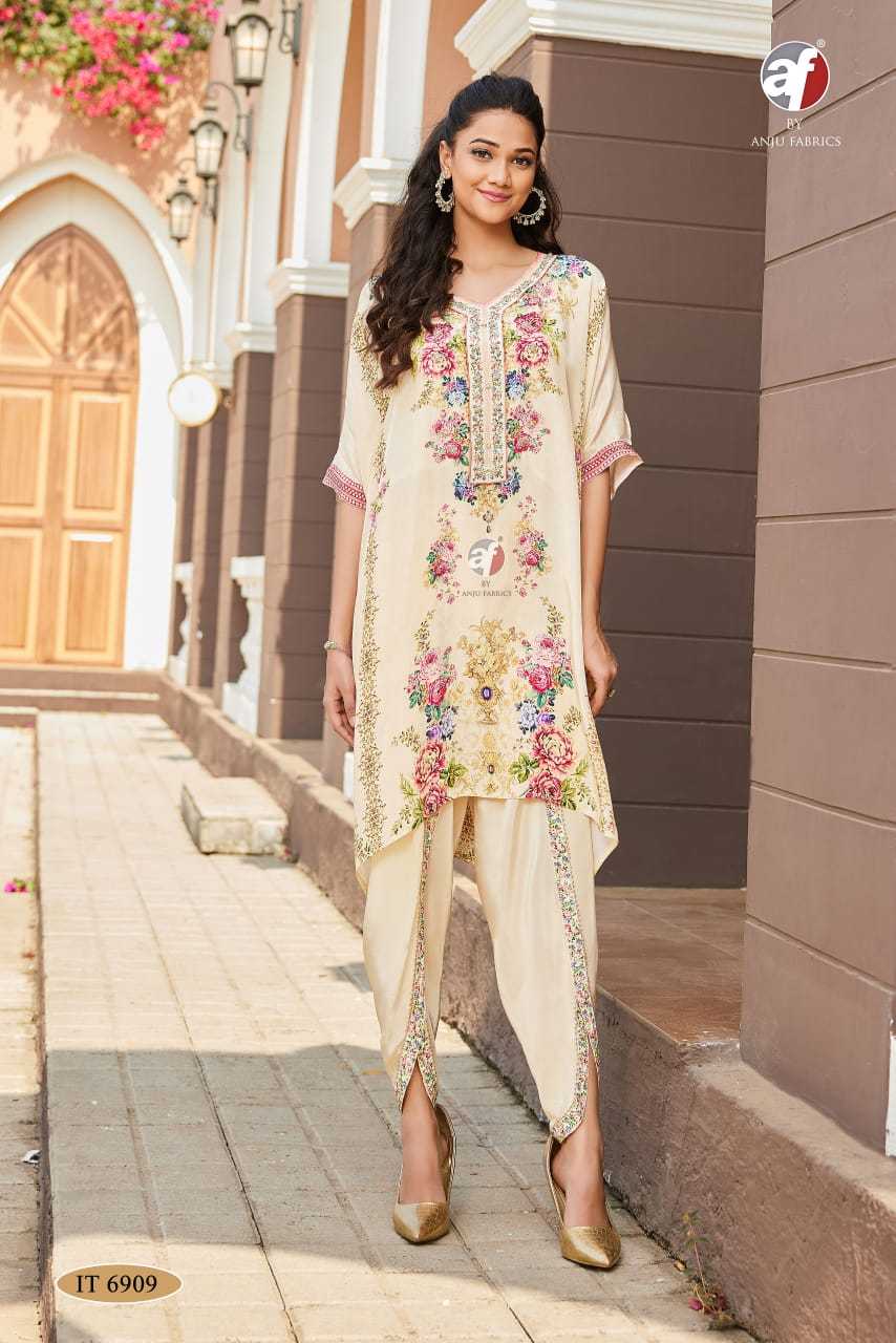 Crepe  Ladies Embroidery Dhoti Salwar Handwork Suit